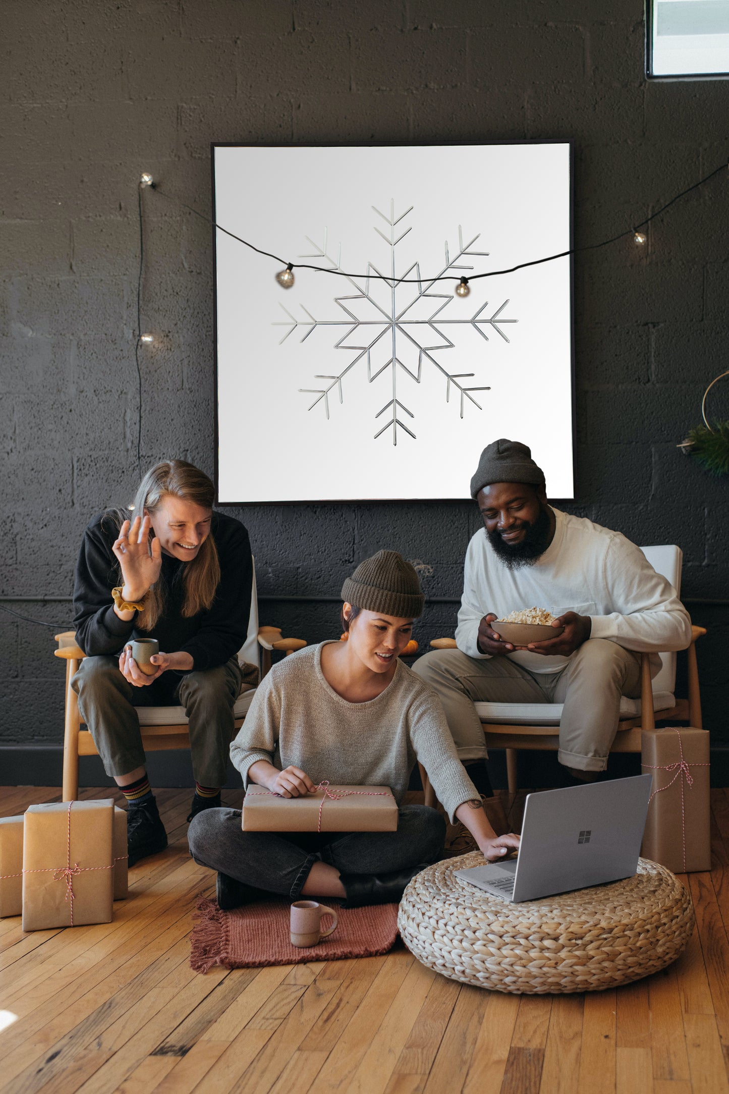 Snowflake Mirror, Fireplace Mirror