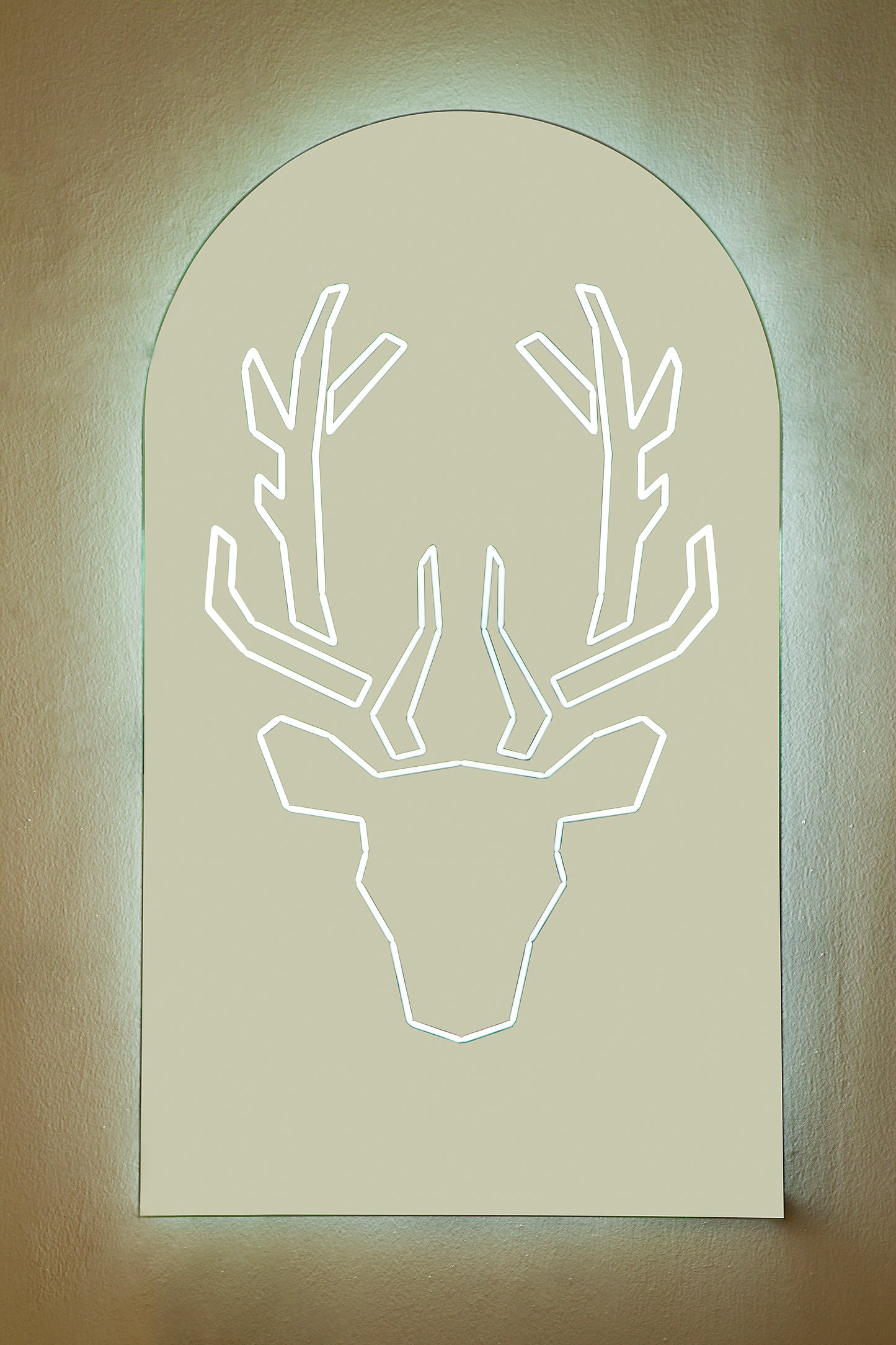 Deer on the mirror - Illuminating Mirror (led light not included), Christmas Mirror Decoration, Christmas Decoration