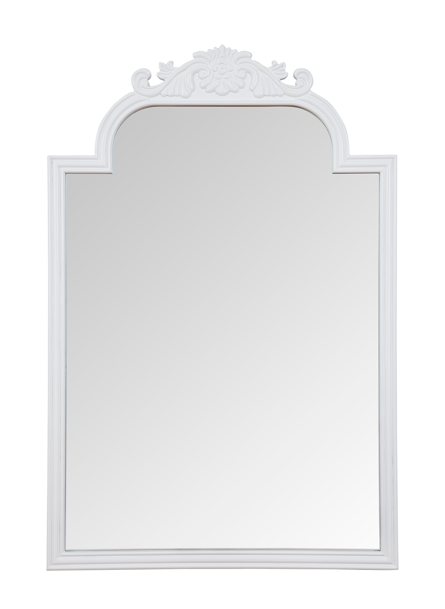 White wood floral Mirror