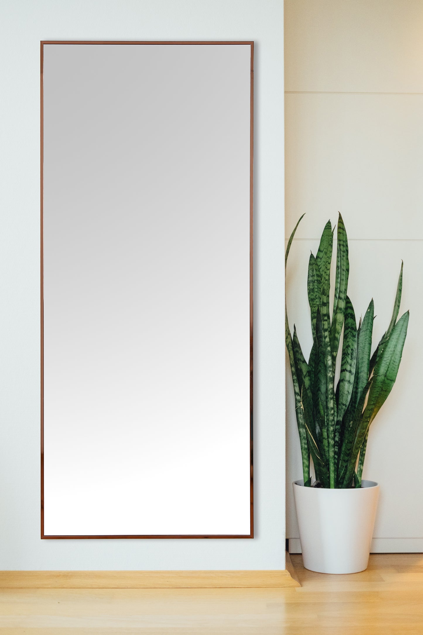 Metal Frame Copper Color Mirror (long)