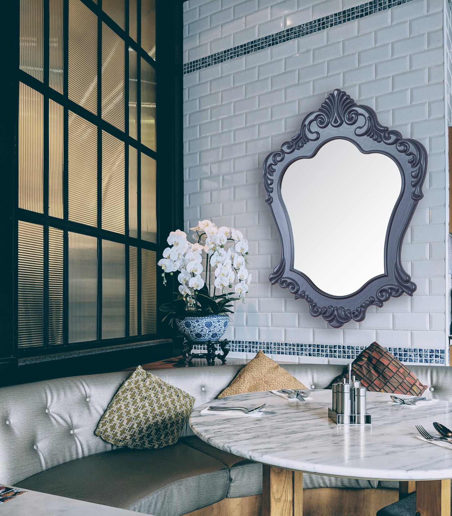 Anthracite Victorian Mirror