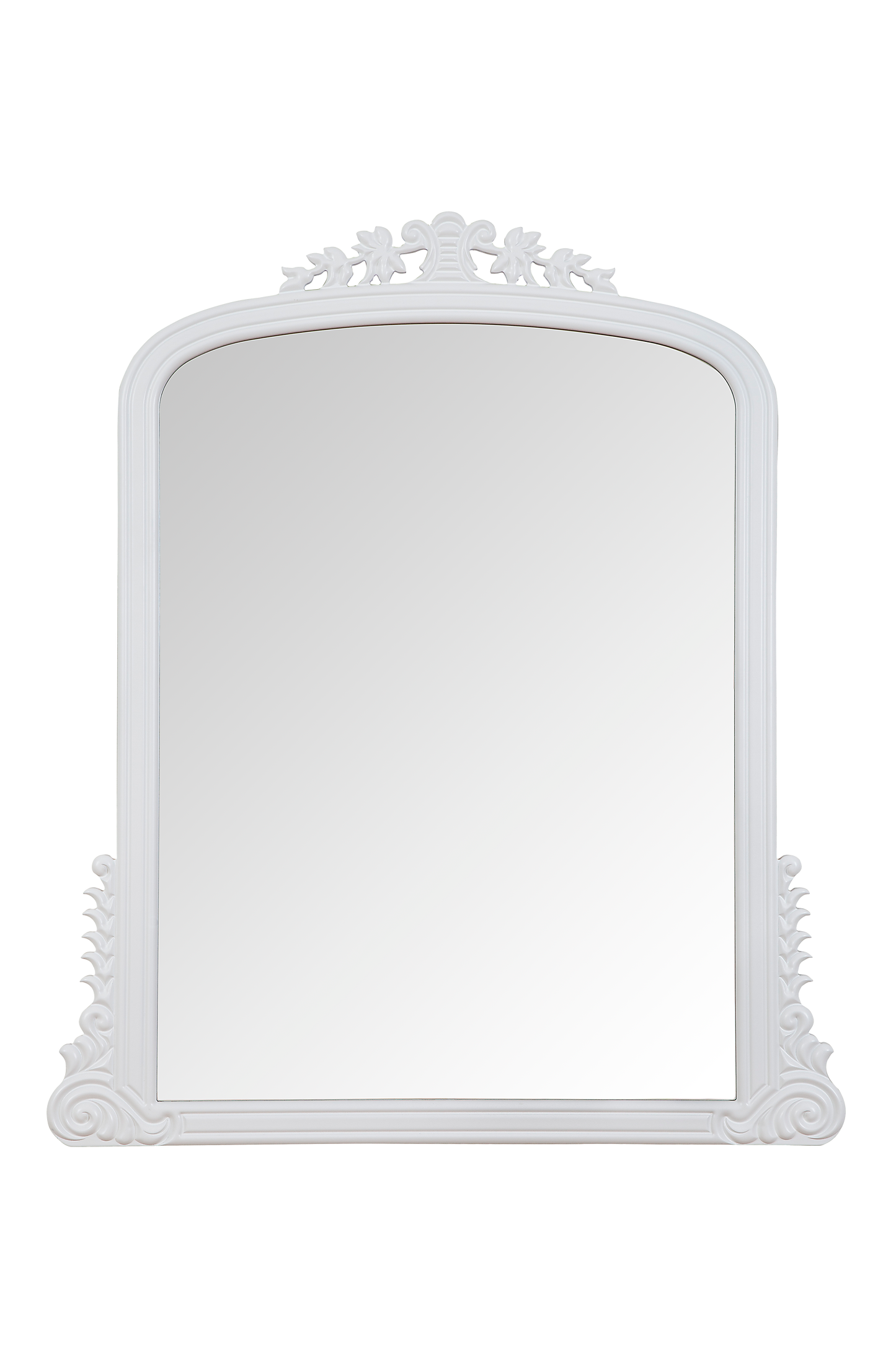 Boho White Wood Mirror