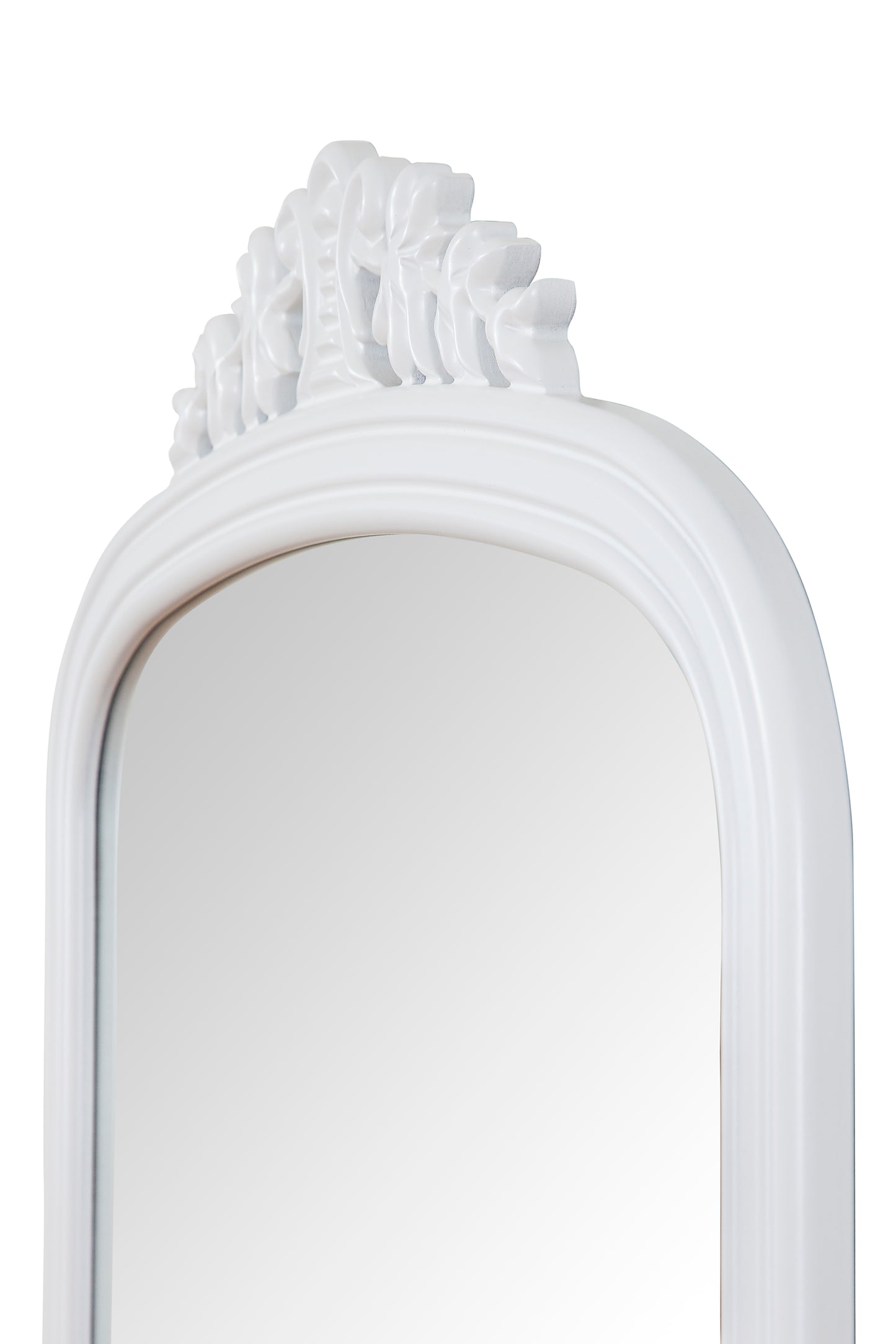 Boho White Wood Mirror