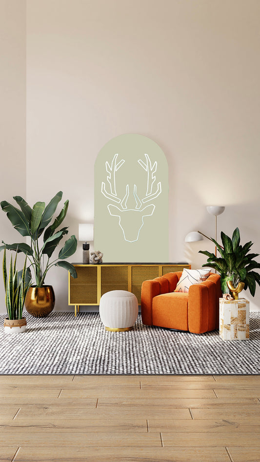 Deer on the mirror - Illuminating Mirror (led light not included), Christmas Mirror Decoration, Christmas Decoration