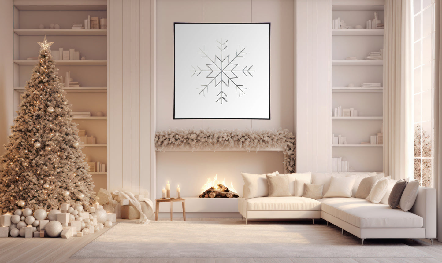 Snowflake Mirror, Fireplace Mirror