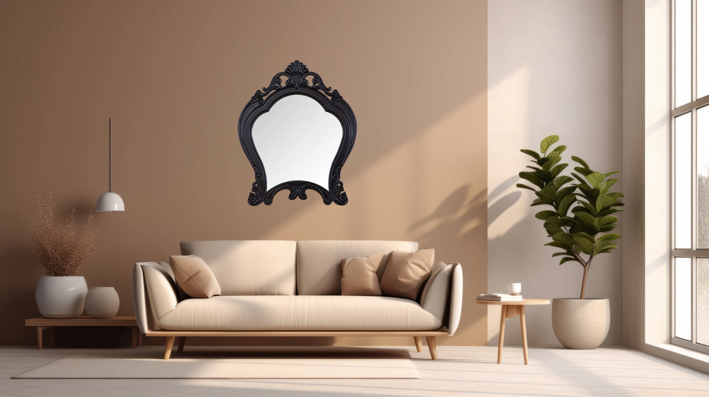 Crown Mirror Black Color