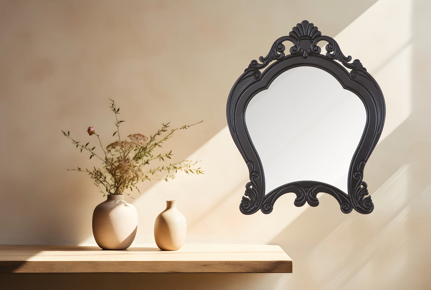 Crown Mirror Black Color