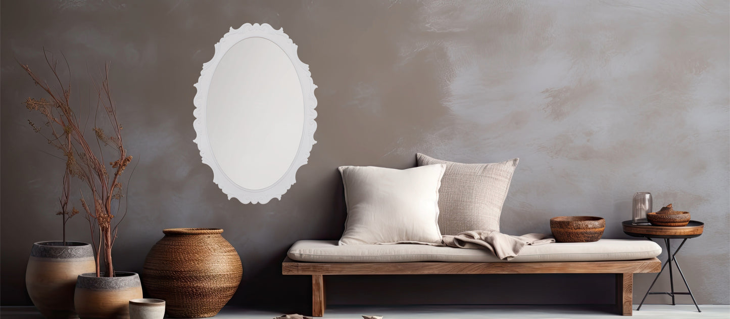 Floral Oval Mirror