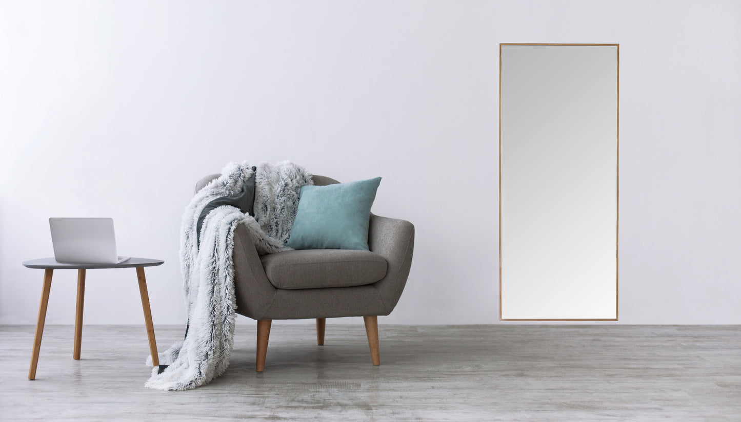 Gold Color Metal Frame Mirror